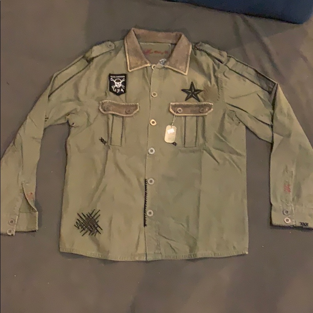 Micros Men’s Army Themed Button Down Jacket